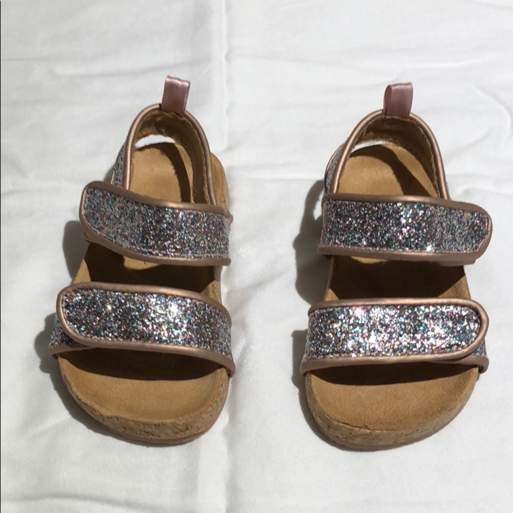 H&M baby girl glitter sandals, size 2.5-3.5